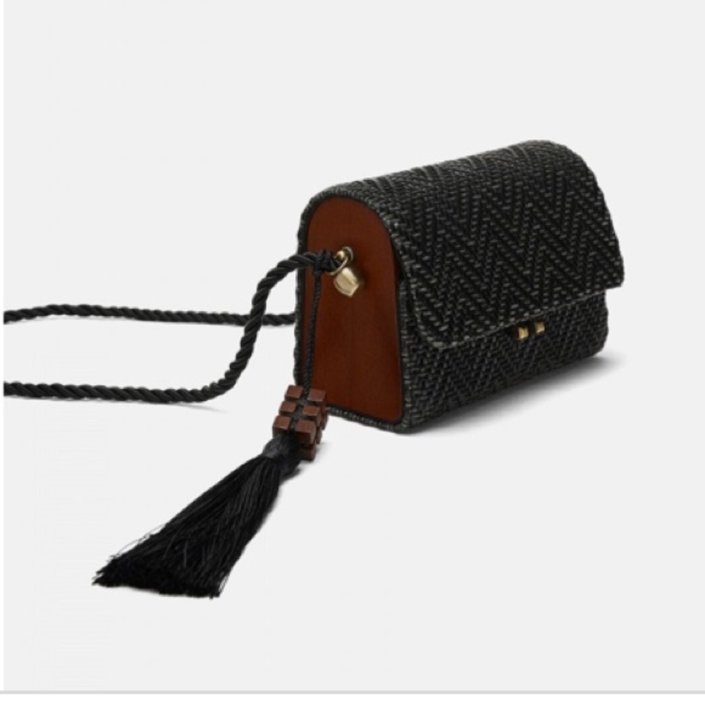 Zara Mini Raffia Crossbody bag